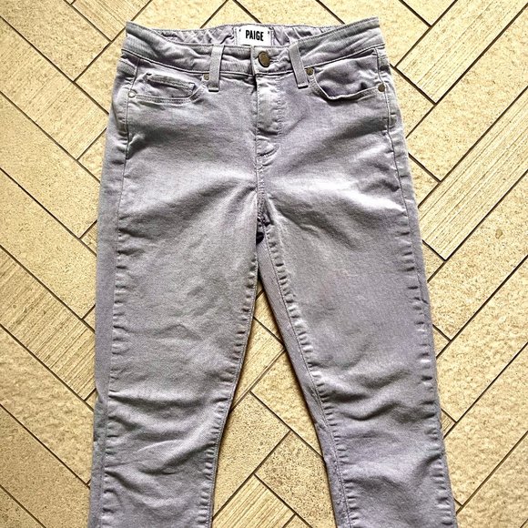 PAIGE Hoxton High Rise Light Violet Stretch Skinny Jeans Women Size 25 - Picture 4 of 10